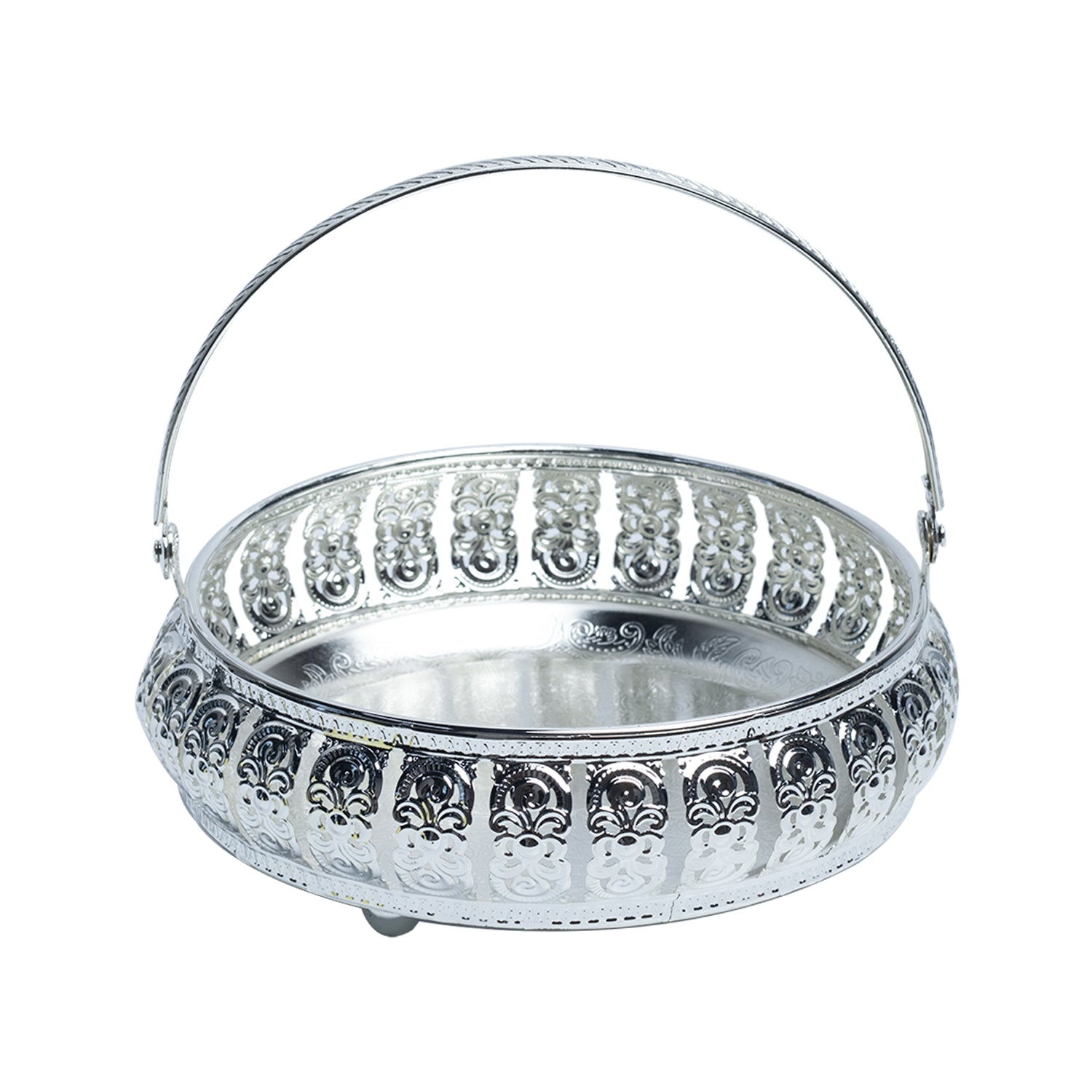 Silver Decorative Basket