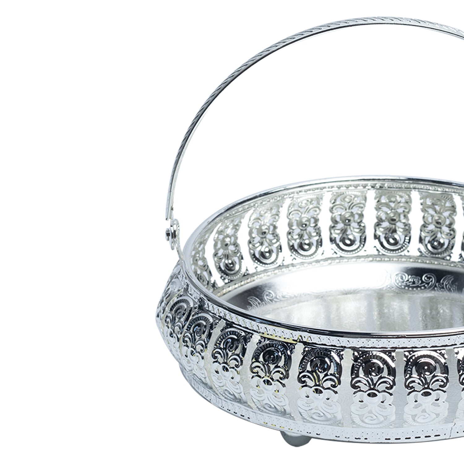 Silver Decorative Basket