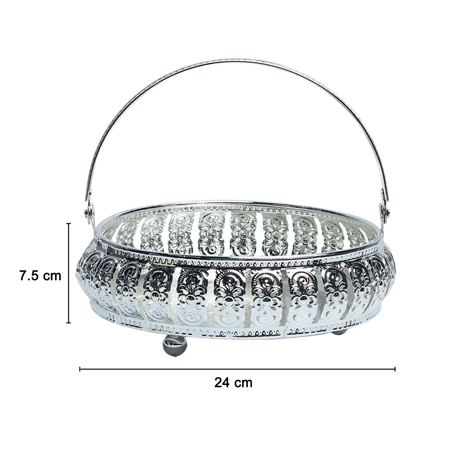 Silver Decorative Basket