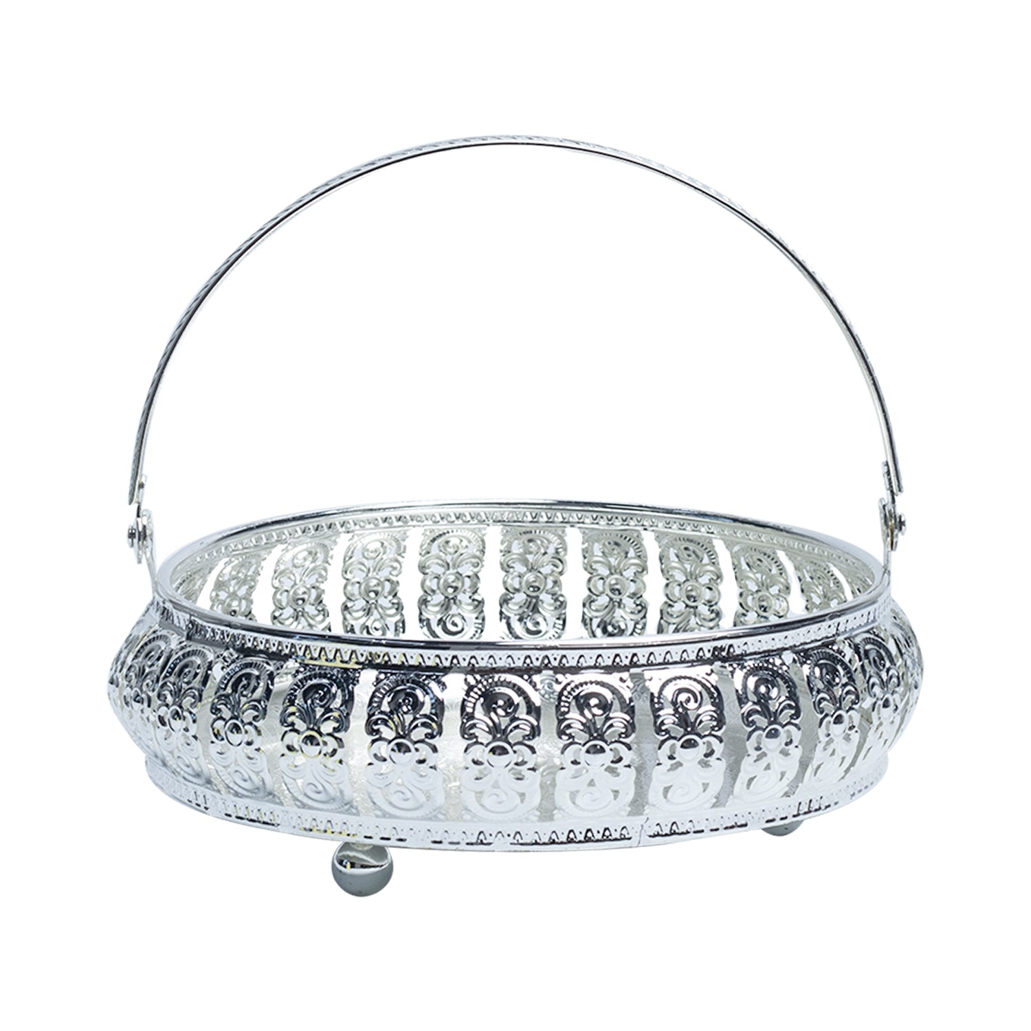 Silver Decorative Basket
