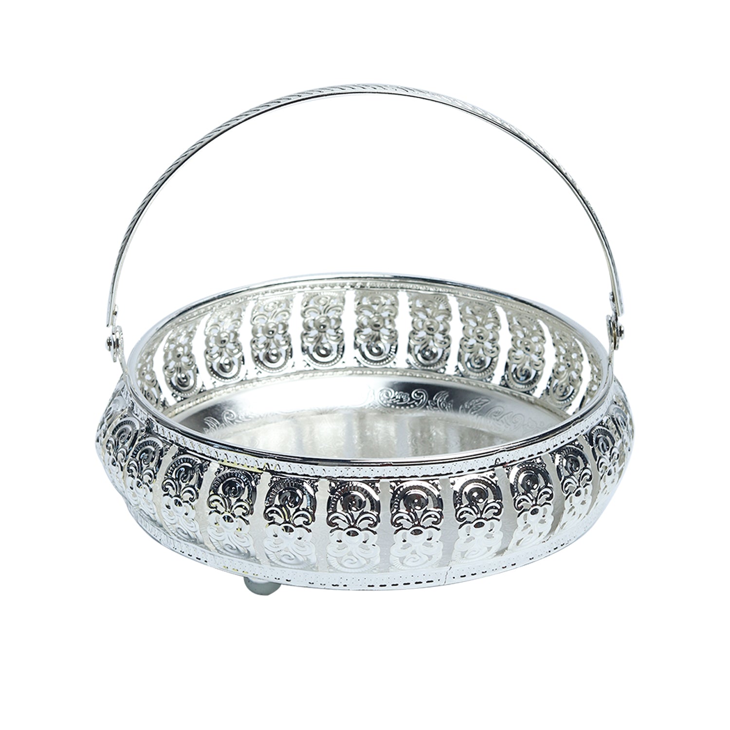 Silver Decorative Basket