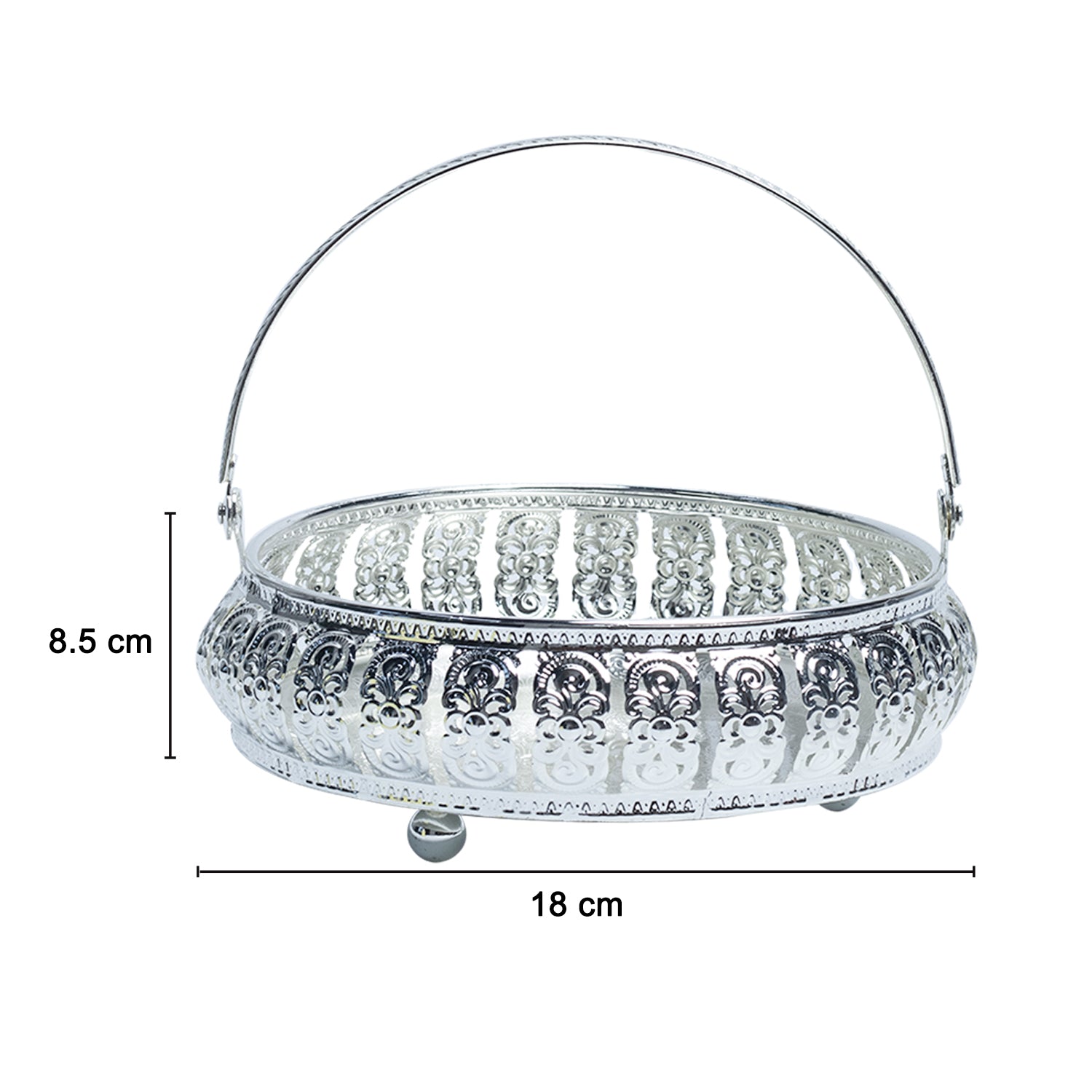 Silver Decorative Basket