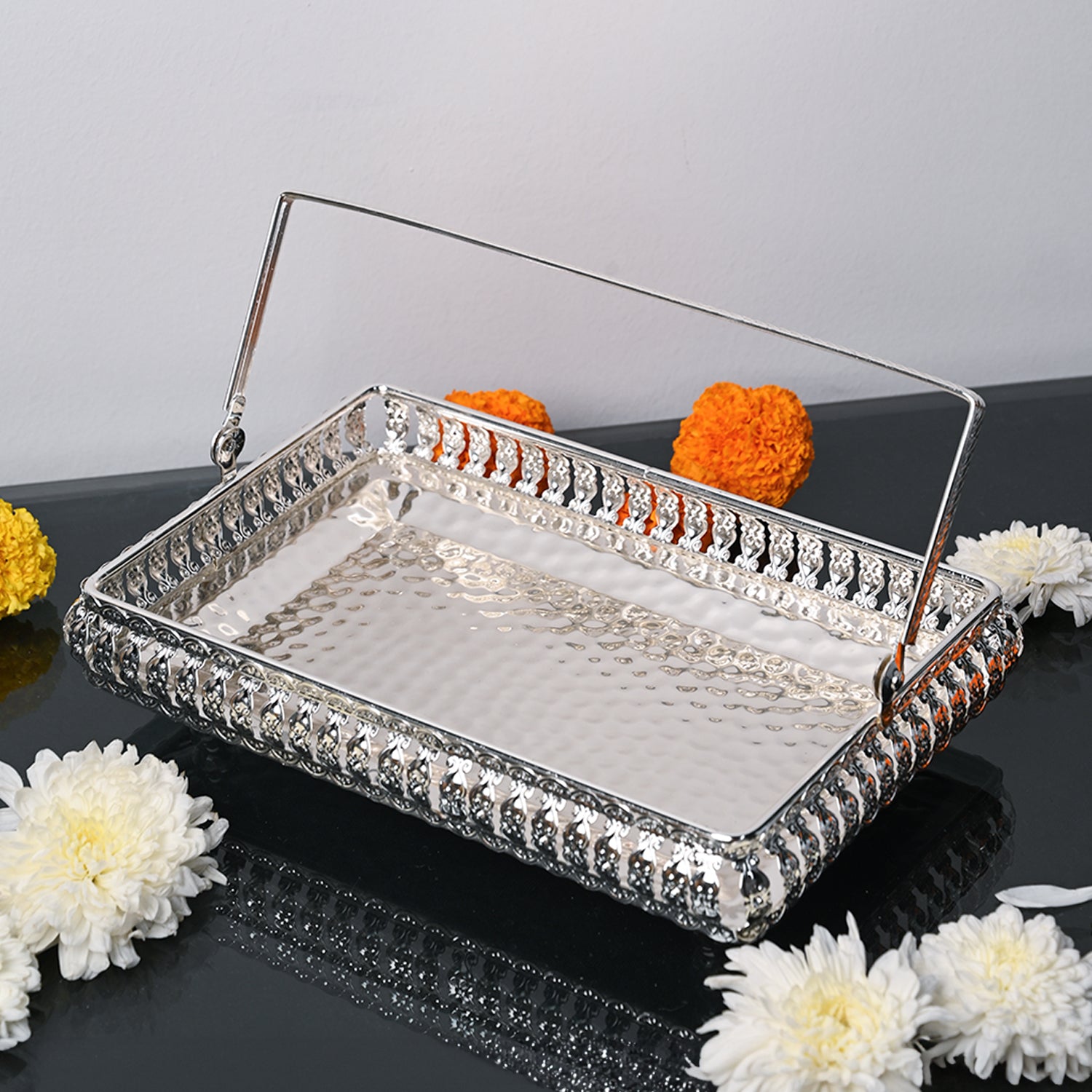 Silver  Decorative Basket