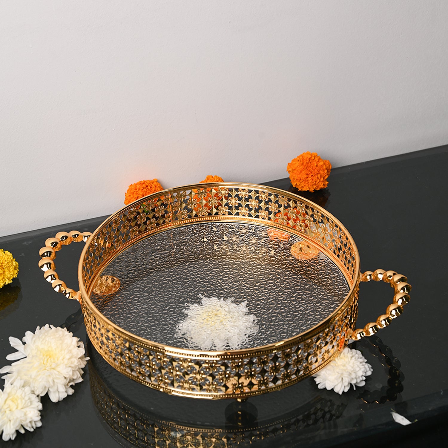 Golden Decorative Basket