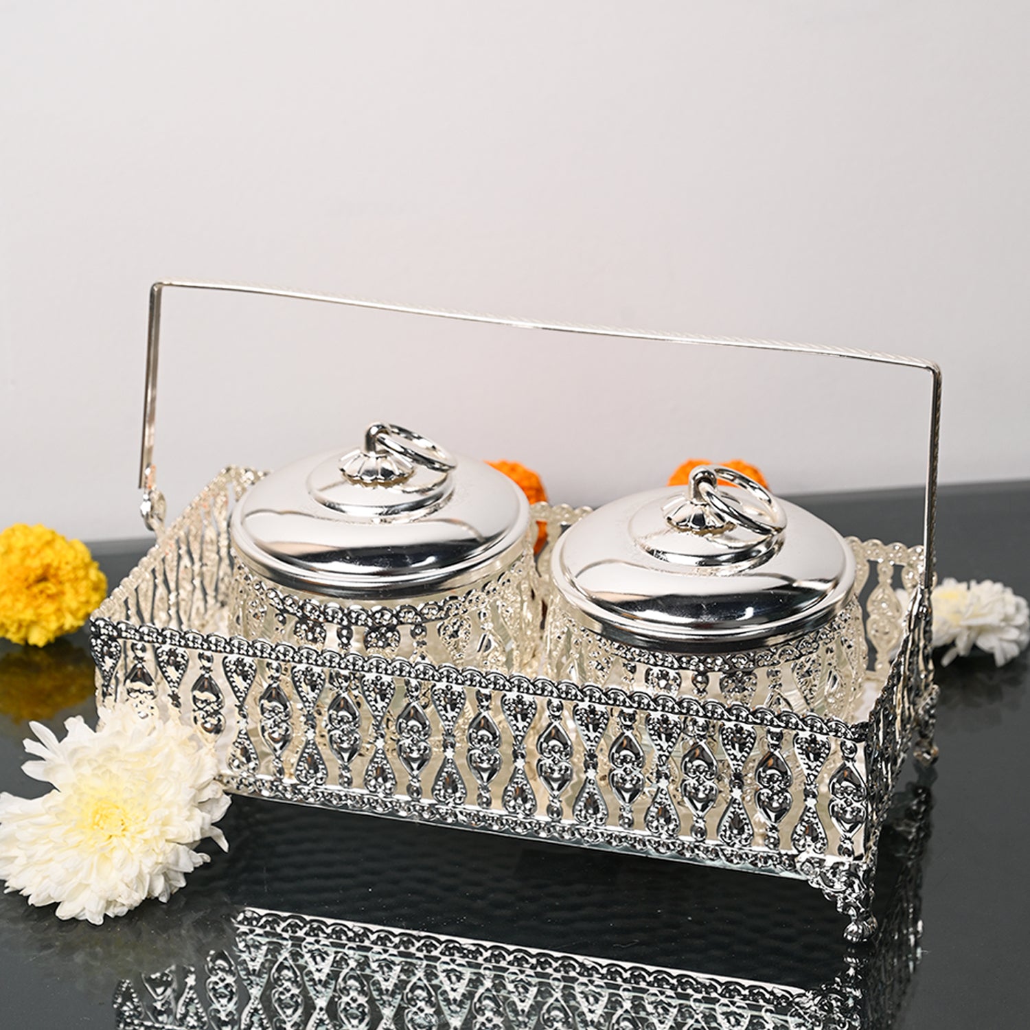 Silver Condiment Set