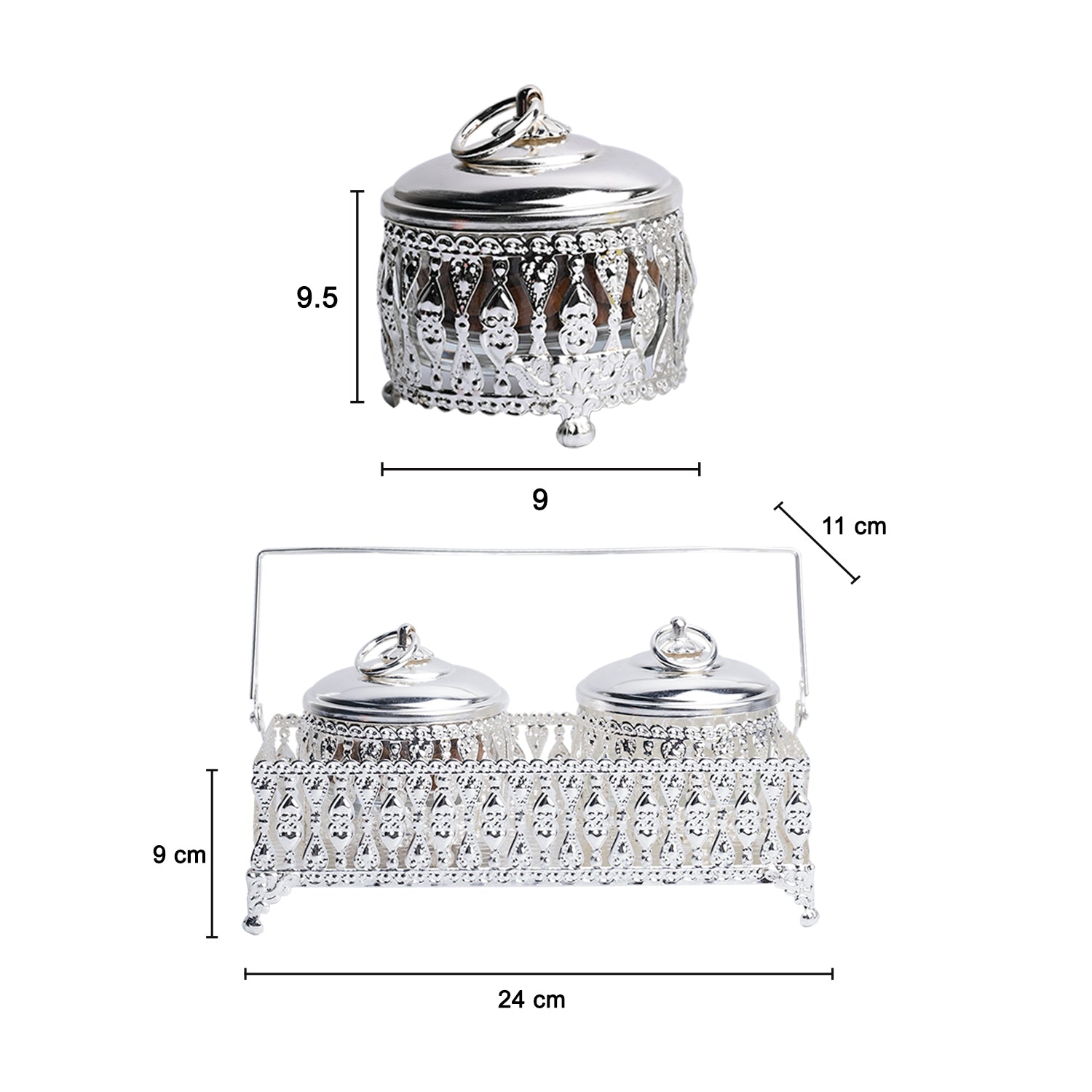 Silver Condiment Set