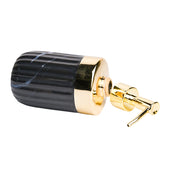 Golden + Ribbed Soap Dispenser