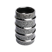 Silver Edge + Ribbed Vase