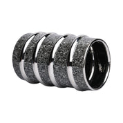 Silver Edge + Ribbed Vase