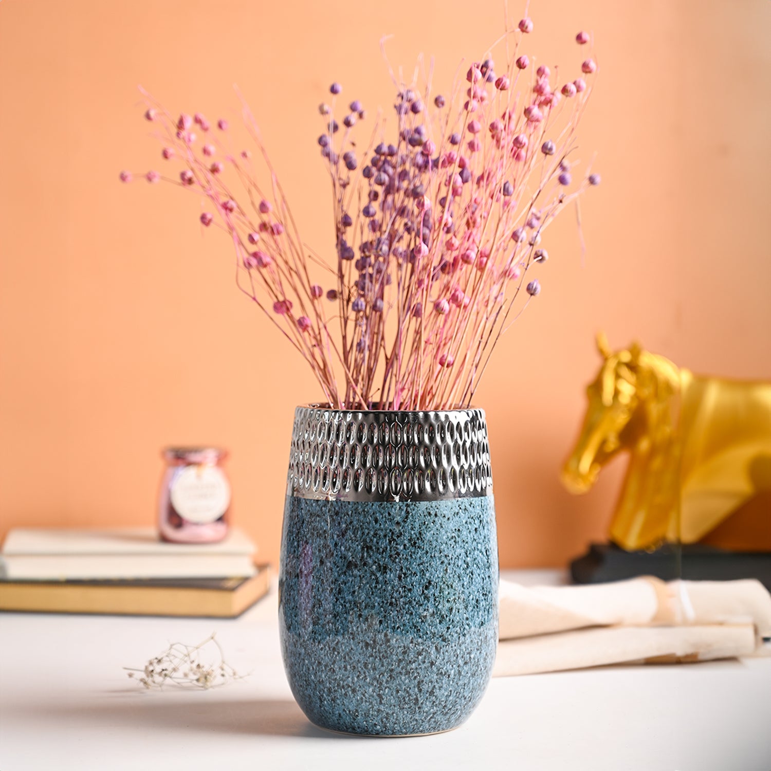 Golden Edge + Ceramic Vase