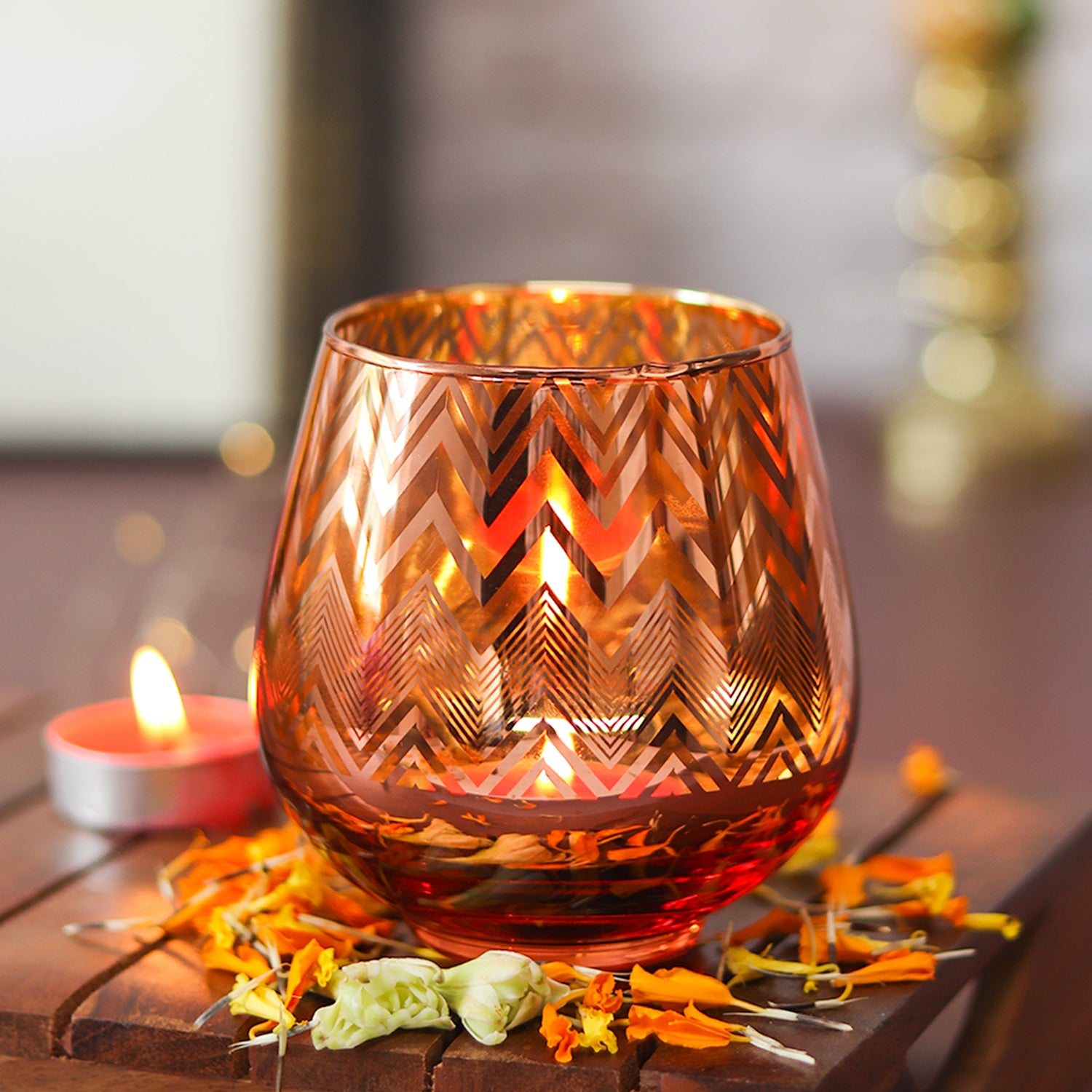 Pink + Golden T-Lite Holders