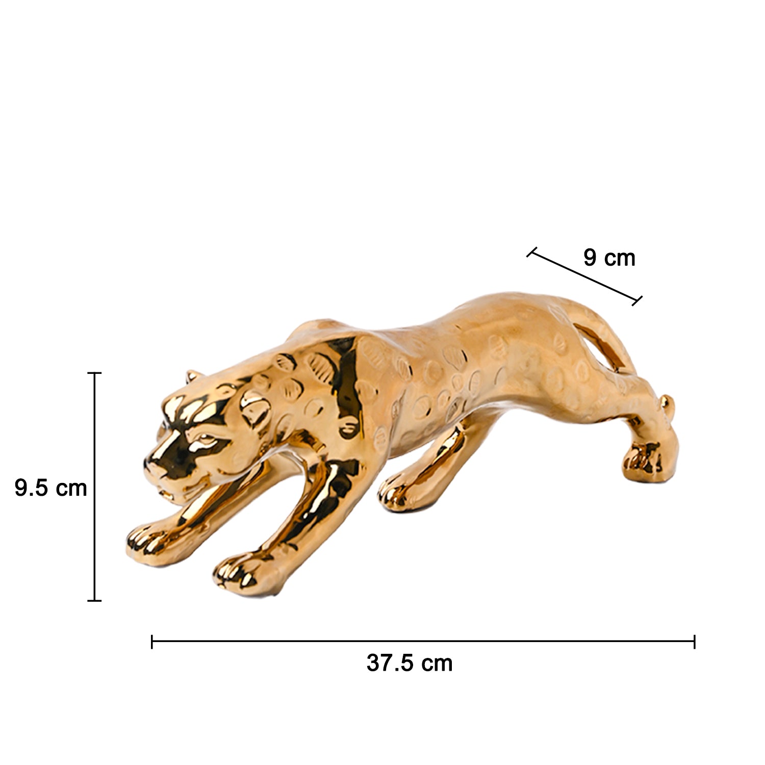 Golden Leopard Statue Figurine