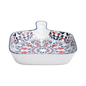 Mandala Ceramic Platter With Handle