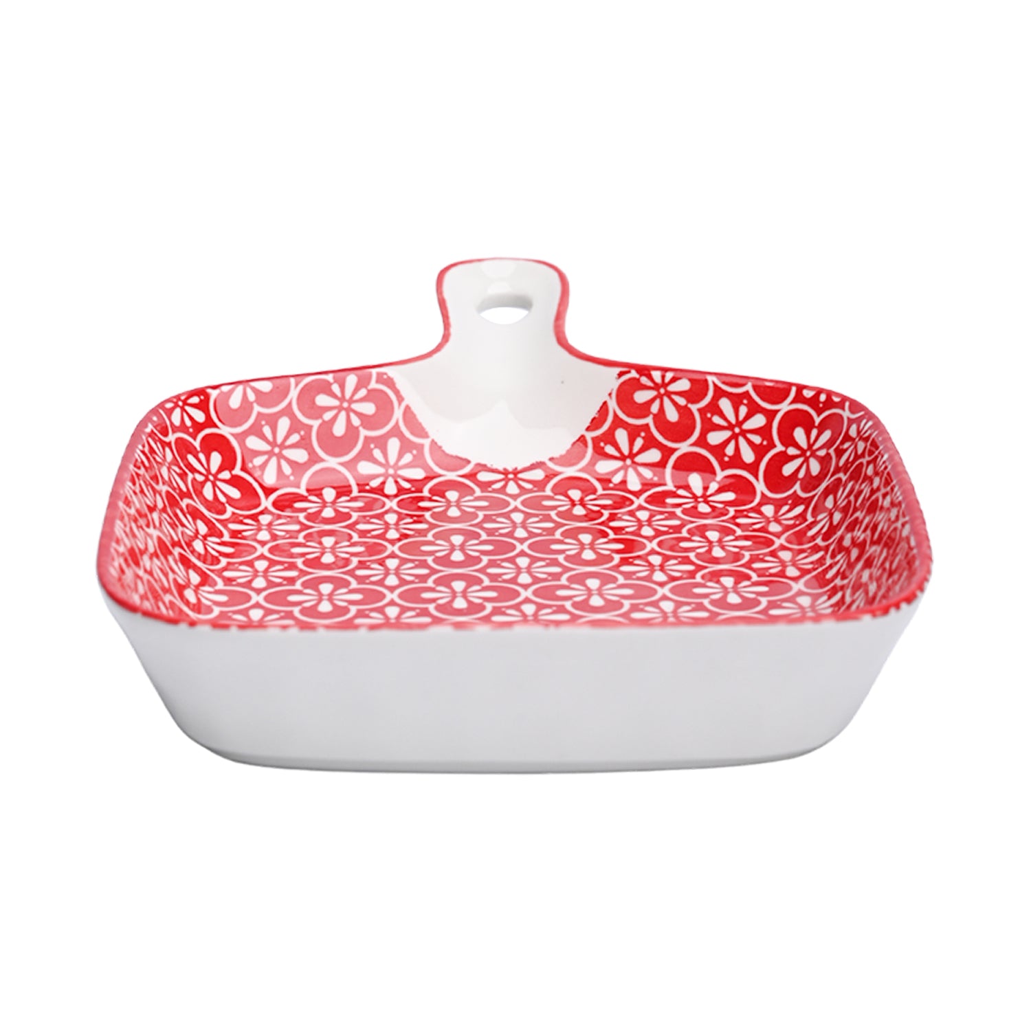 Mandala Ceramic Platter With Handle