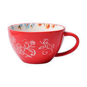 Red Floral 480ml Cup