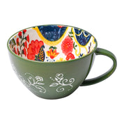 Green Floral 480ml Cup