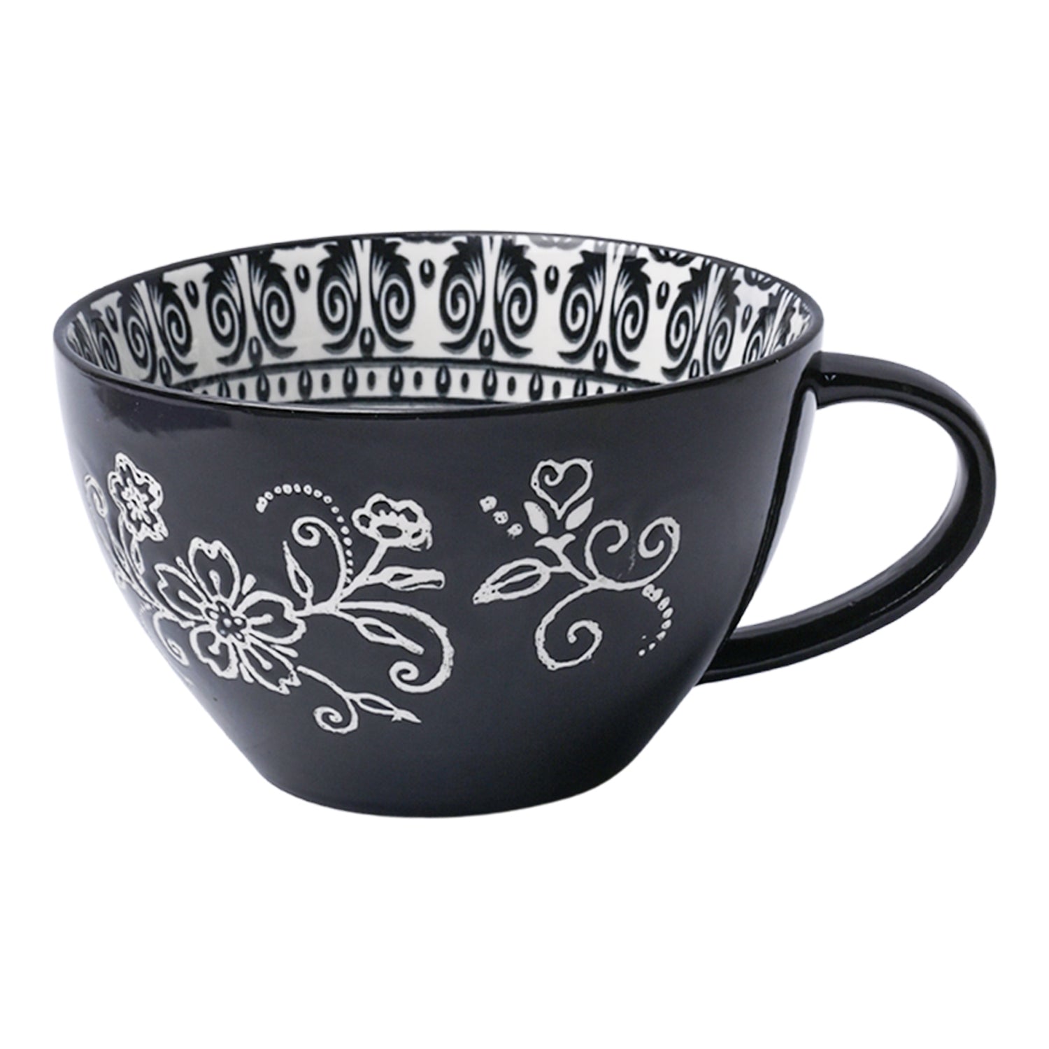 Blue Geometry 480ml Cup