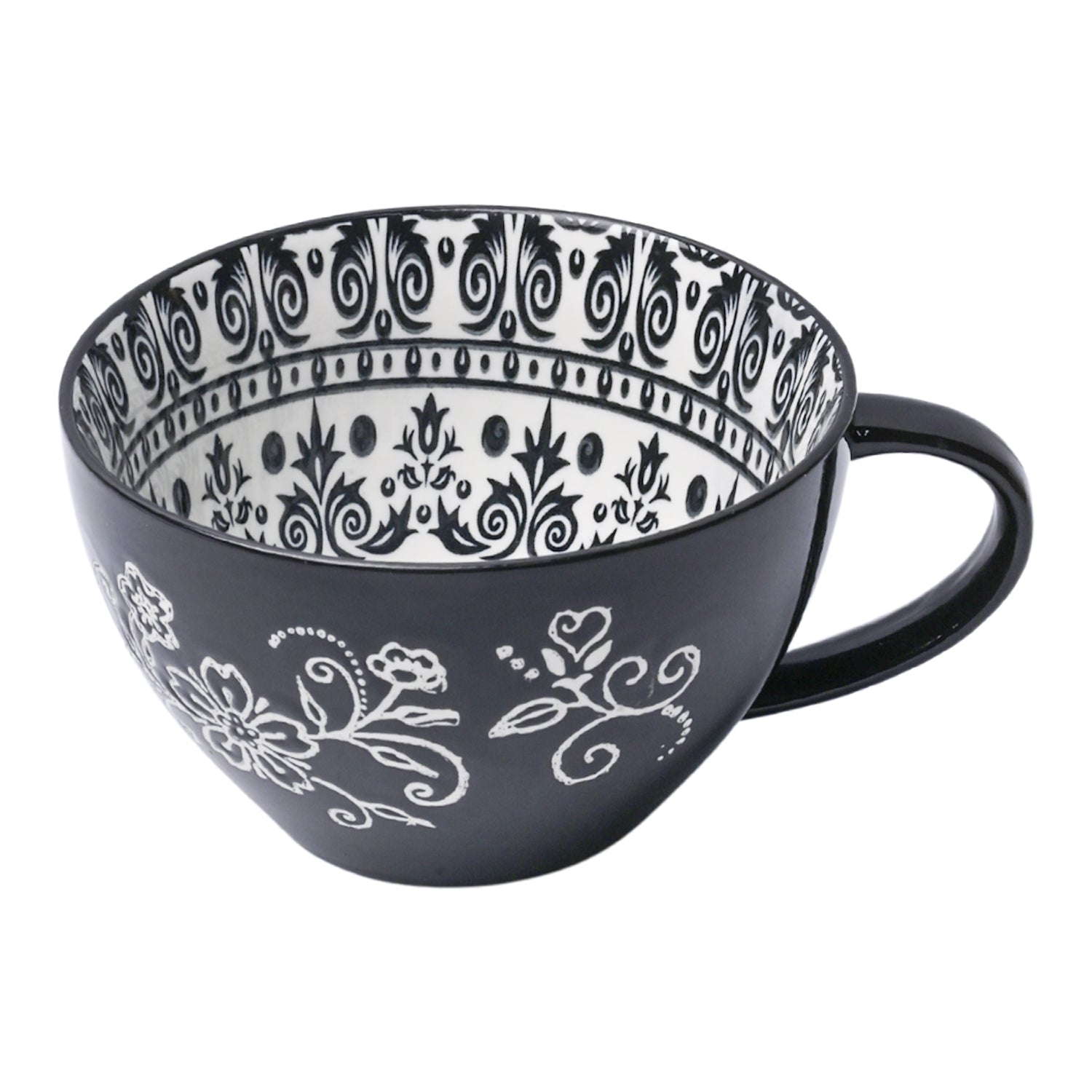Blue Geometry 480ml Cup