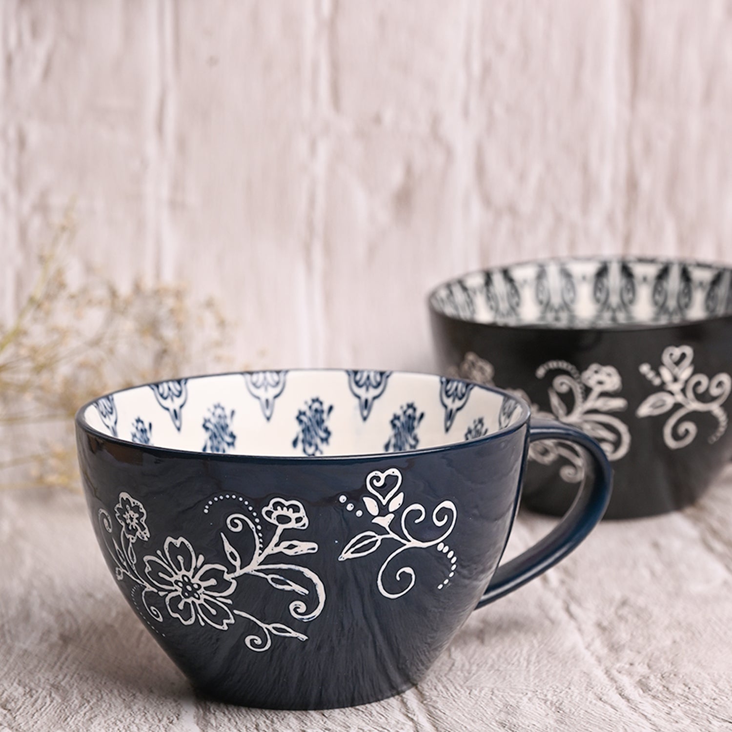 Blue Floral 480ml Cup