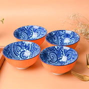 Floral Bowl Set Of 4 (280Ml)