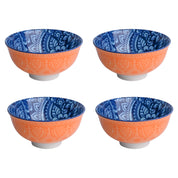 Floral Bowl Set Of 4 (280Ml)