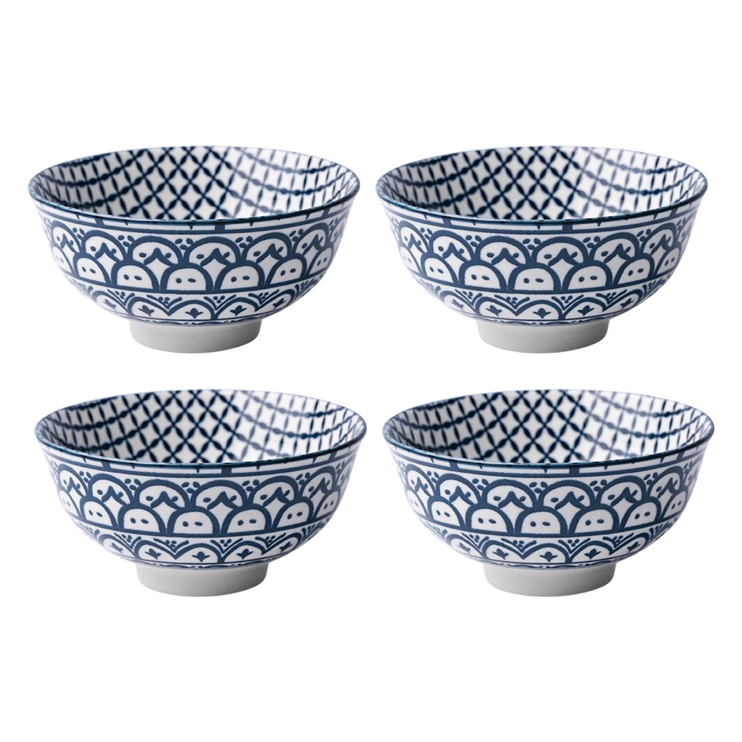 Geomatry Bowl Set Of 4 (280Ml)