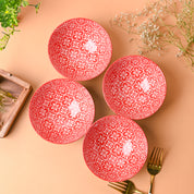 Floral Bowl Set Of 4 (280Ml)
