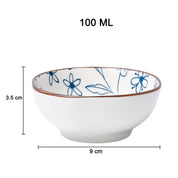 100Ml White Bowl Set Of 3