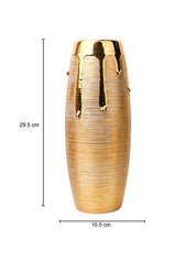 Stylish Golden Ceramic Vase - MARKET99