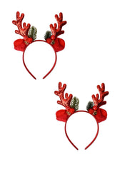 Christmas Reindeer Headband Set Of 2Pcs (Assorted) - MARKET99