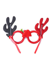 Christmas Raindeer Horns Party Spectacles (Red, Set Of 2) - MARKET99
