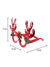 Christmas Raindeer Horns Party Spectacles (Red, Set Of 2) - MARKET99