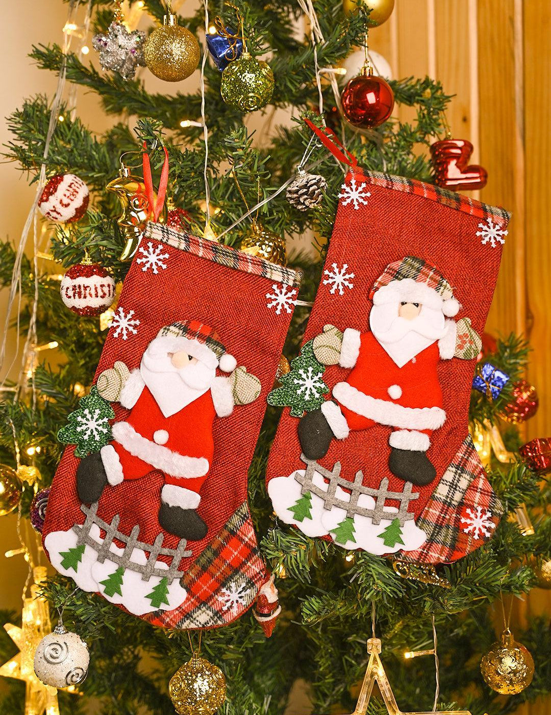 X-Mas Stocking (Red, Set Of 2) - MARKET99