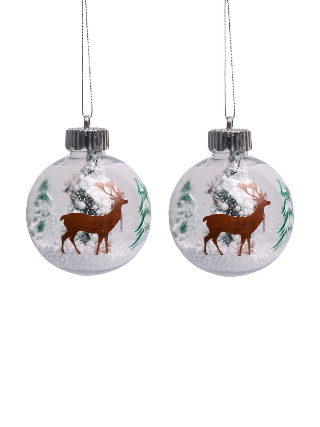 Christmas Hanging Balls Set Of 2 Pcs (Assorted) - MARKET99