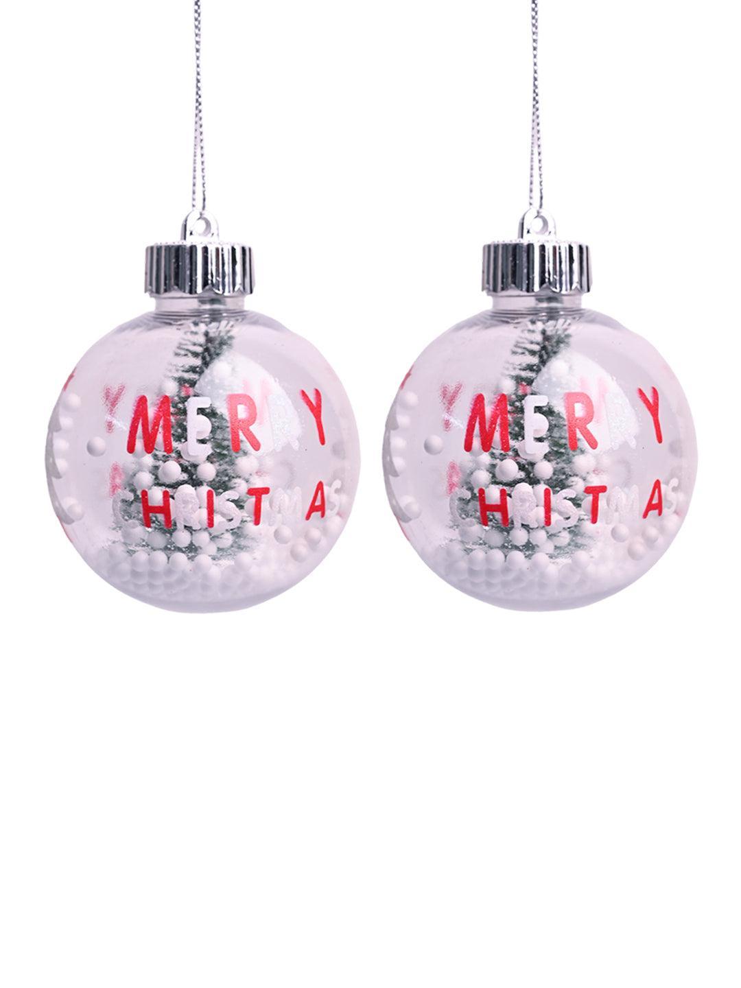 Christmas Hanging Balls Set Of 2 Pcs (Assorted) - MARKET99