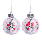 Christmas Hanging Balls Set Of 2 Pcs (Assorted) - MARKET99