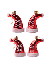Christmas Santa Cap Decoration Set Of 4 Pcs - MARKET99