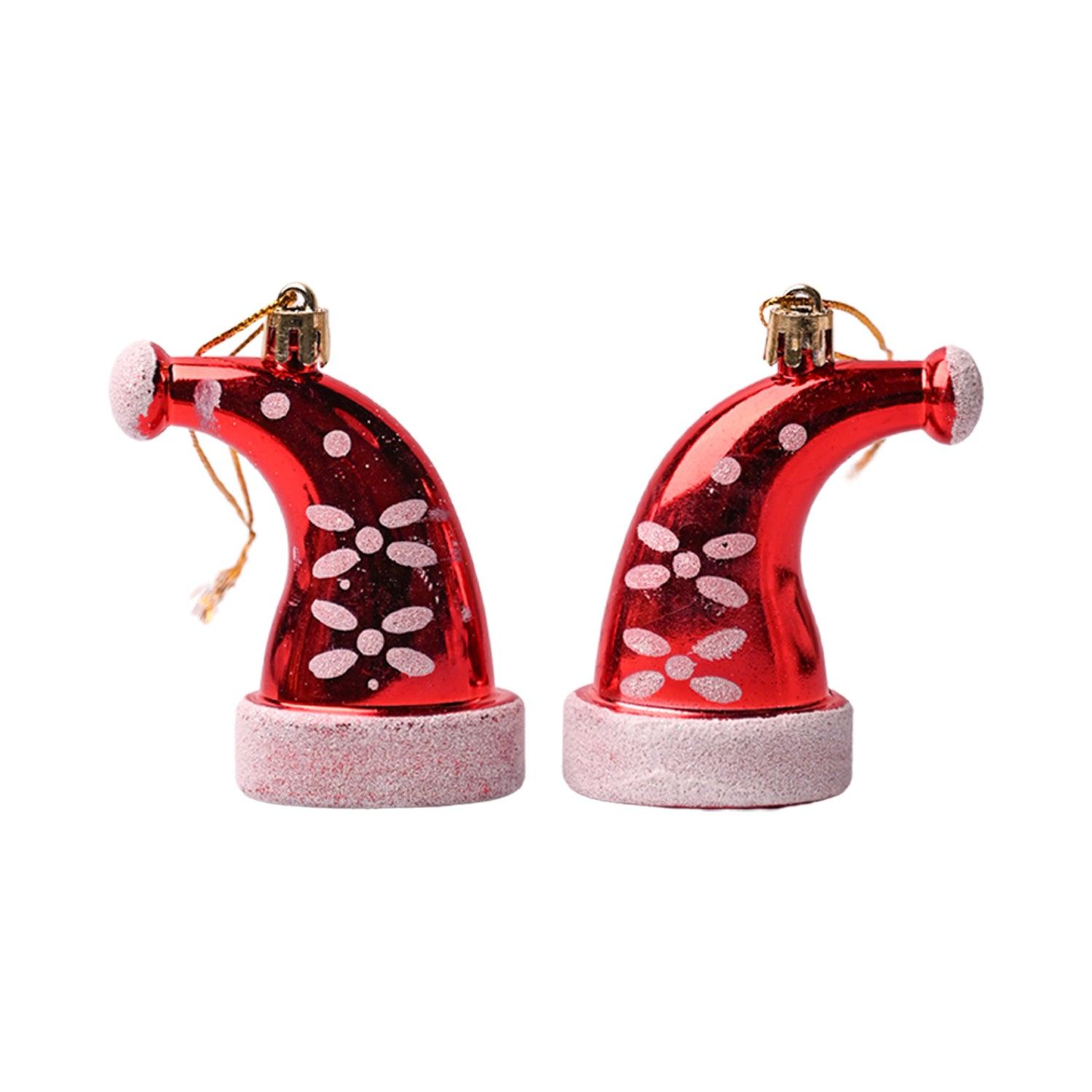 Christmas Santa Cap Decoration Set Of 4 Pcs - MARKET99