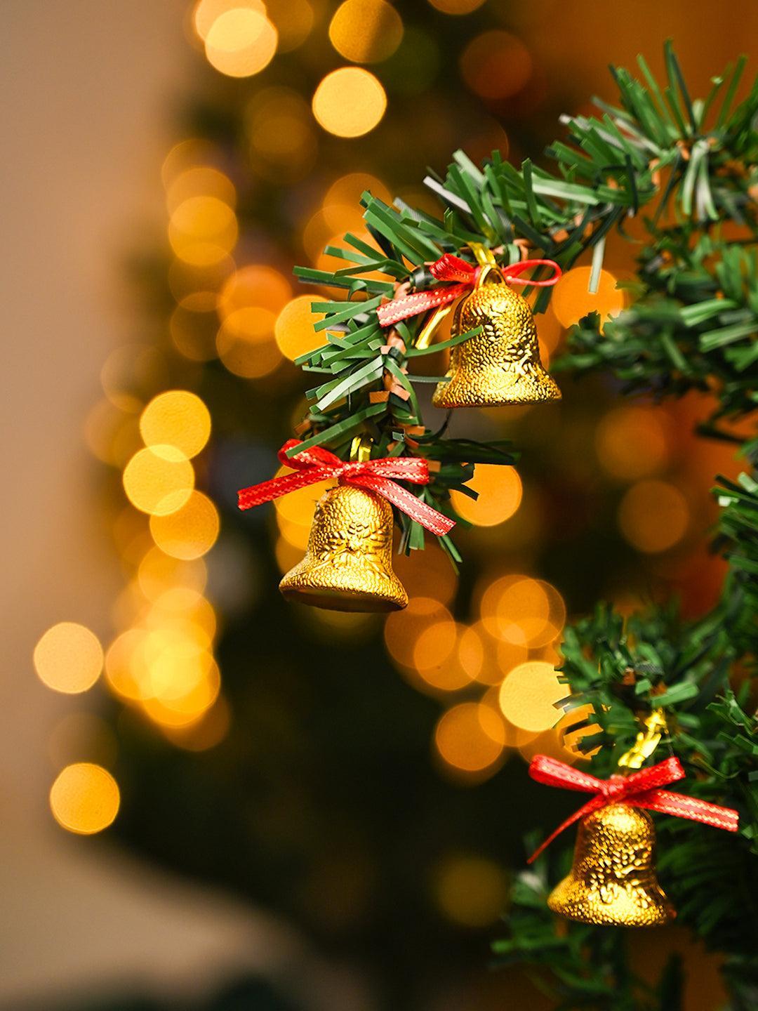 Christmas Bells Tree Decoration (Gold, Set Of 18, Assorted) - MARKET99
