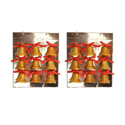 Christmas Bells Tree Decoration (Gold, Set Of 18, Assorted) - MARKET99