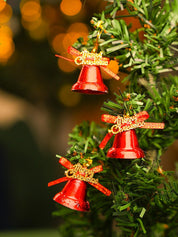 Christmas Bells Tree Decoration (Red, Set Of 18, Assorted) - MARKET99