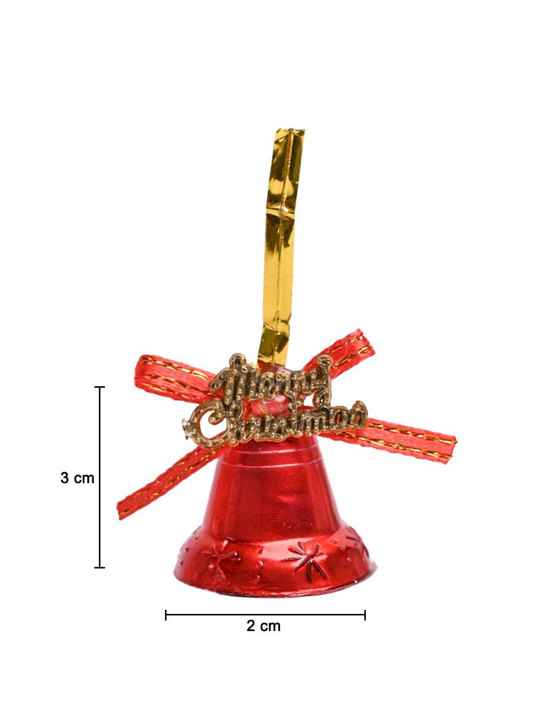 Christmas Bells Tree Decoration (Red, Set Of 18, Assorted) - MARKET99
