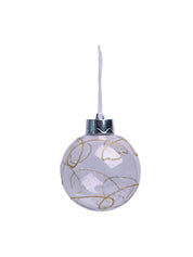 Christmas Hanging Balls Set Of 2 Pcs (Transparent, Assorted) - MARKET99
