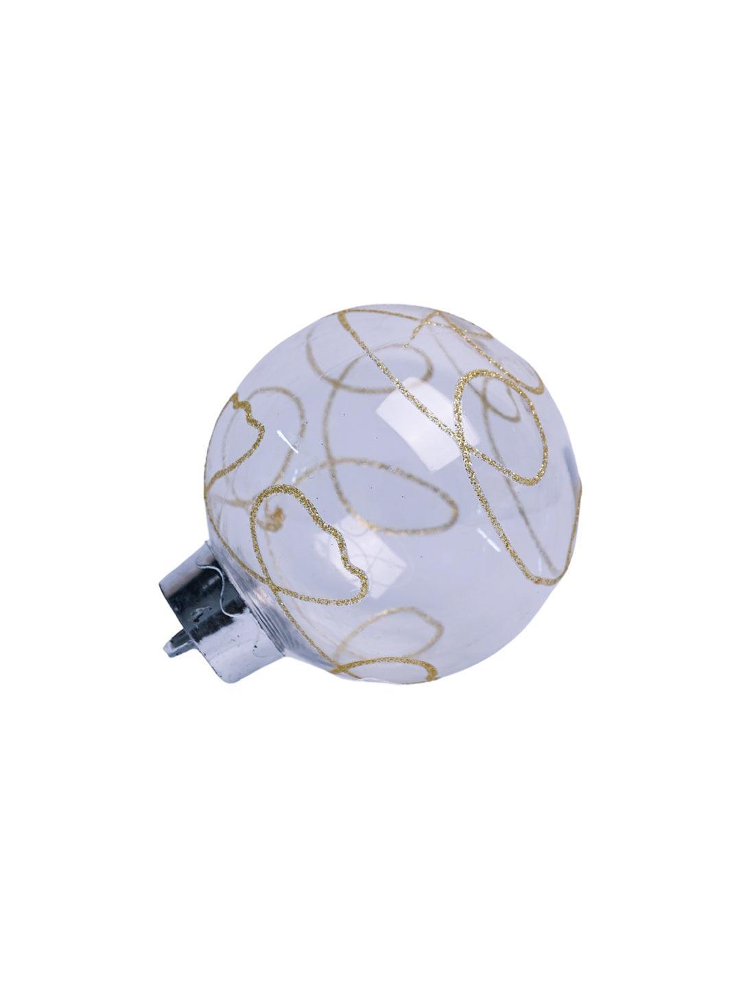 Christmas Hanging Balls Set Of 2 Pcs (Transparent, Assorted) - MARKET99