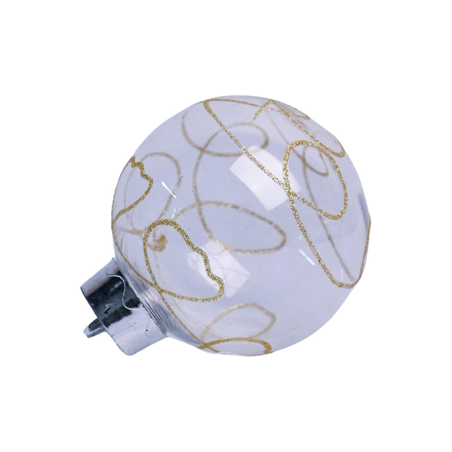 Christmas Hanging Balls Set Of 2 Pcs (Transparent, Assorted) - MARKET99