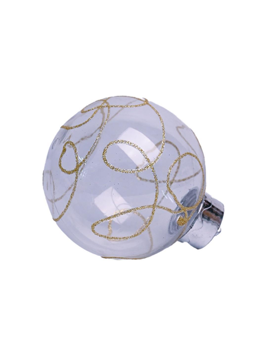 Christmas Hanging Balls Set Of 2 Pcs (Transparent, Assorted) - MARKET99