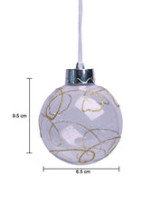 Christmas Hanging Balls Set Of 2 Pcs (Transparent, Assorted) - MARKET99
