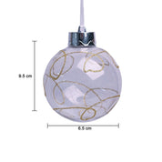 Christmas Hanging Balls Set Of 2 Pcs (Transparent, Assorted) - MARKET99