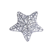 Christmas Decoration (White & Golden, Set Of 6 Pcs) - MARKET99