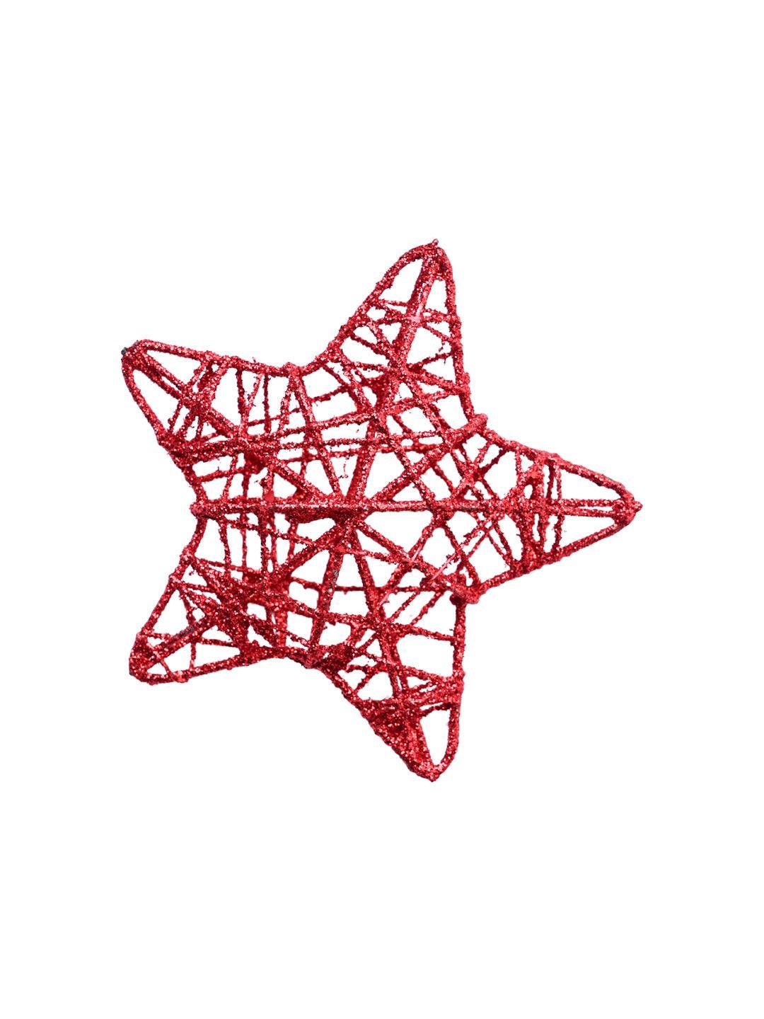 Christmas Decoration (White & Golden, Set Of 6 Pcs) - MARKET99
